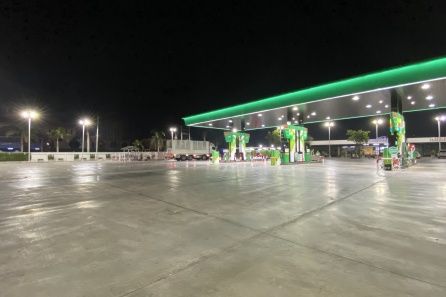 LED Street Lighting For Gas Station Parking Lot In Thailand
