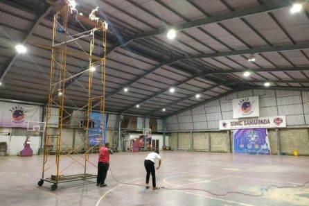 UFO High Bay LED Lights for Indoor Basketball Court Lighting in Indonesia